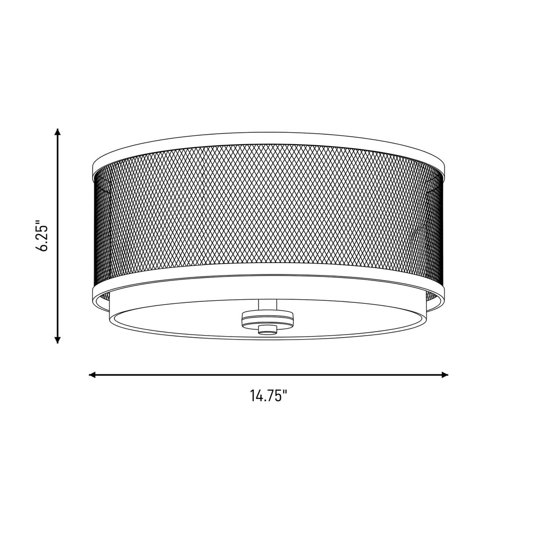 Meridian - M60018ORB - Three Light Flush Mount - Mflus - Oil Rubbed Bronze