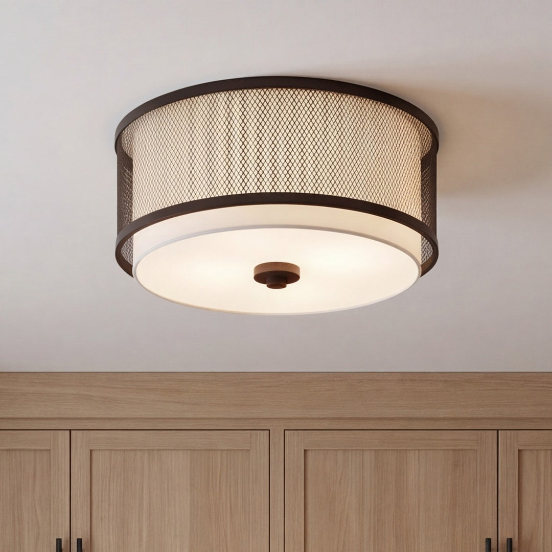 Meridian - M60018ORB - Three Light Flush Mount - Mflus - Oil Rubbed Bronze
