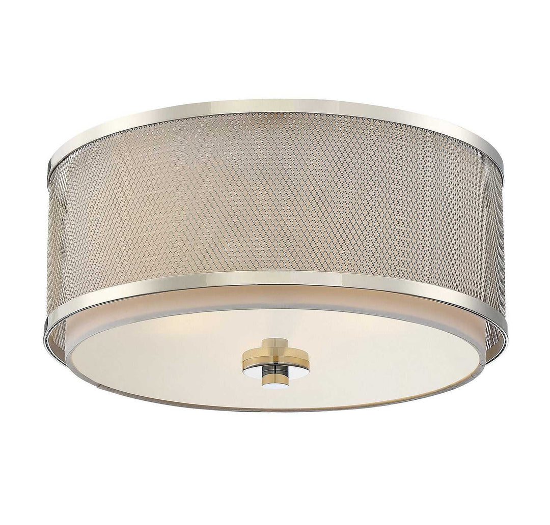 Meridian - M60018PN - Three Light Flush Mount - Mflus - Polished Nickel