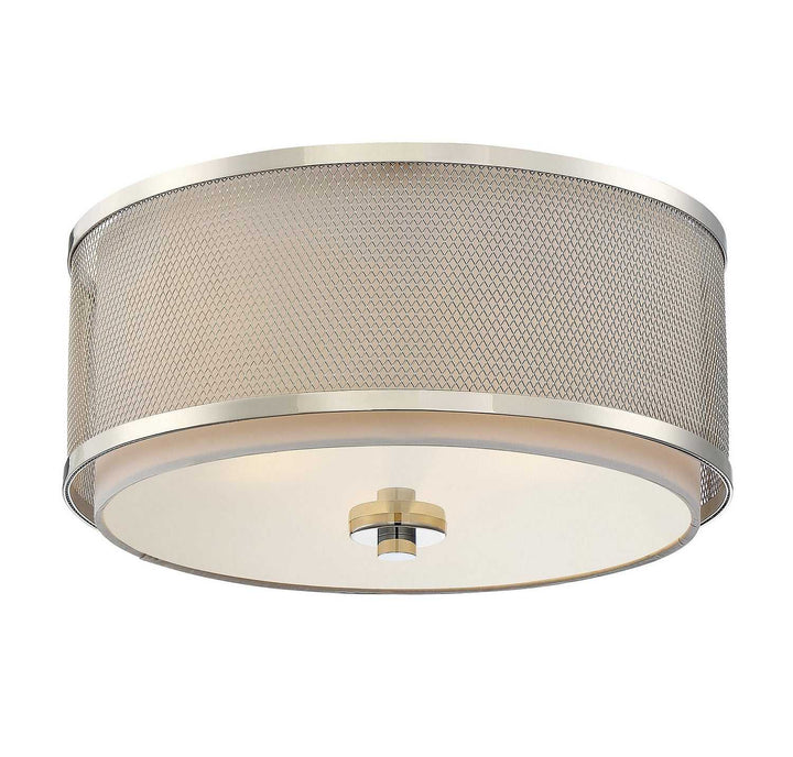 Meridian - M60018PN - Three Light Flush Mount - Mflus - Polished Nickel