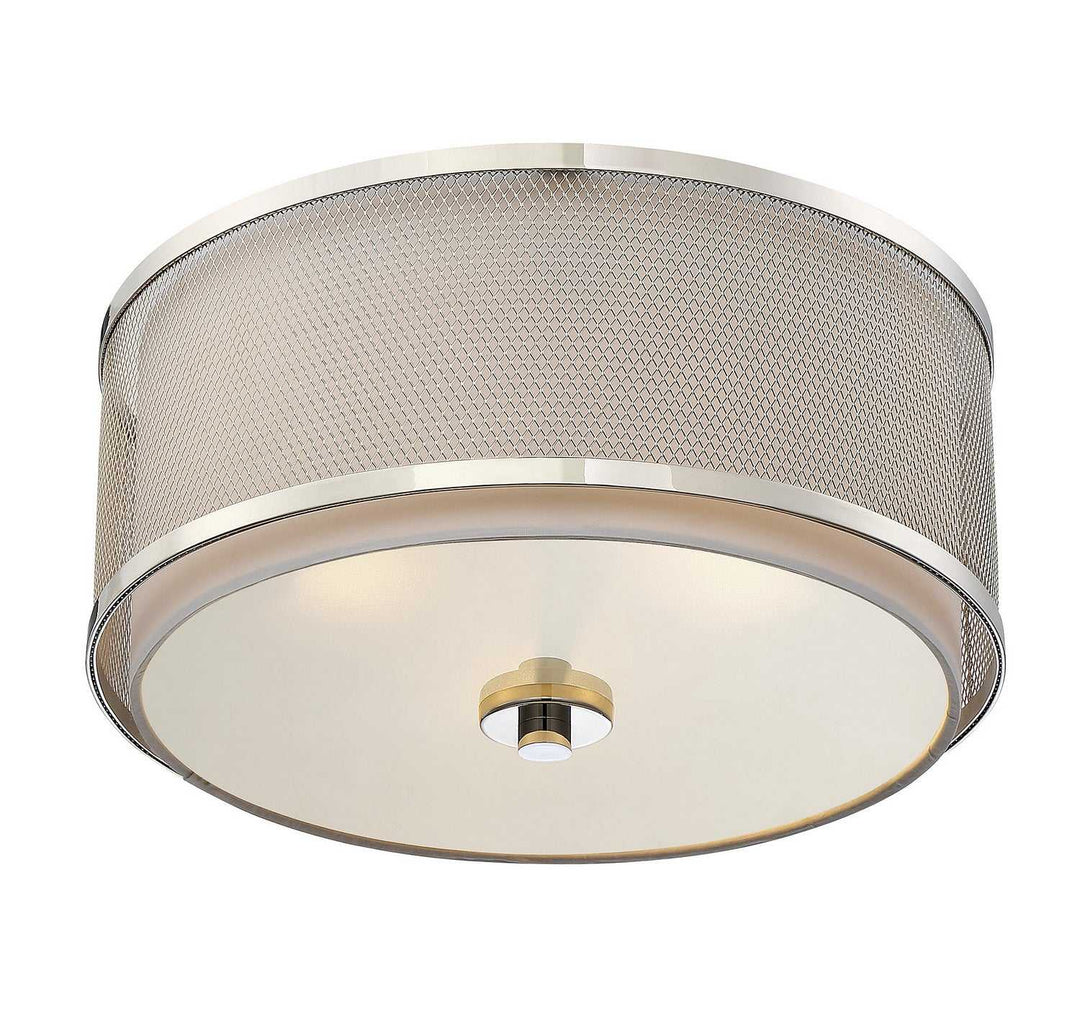 Meridian - M60018PN - Three Light Flush Mount - Mflus - Polished Nickel