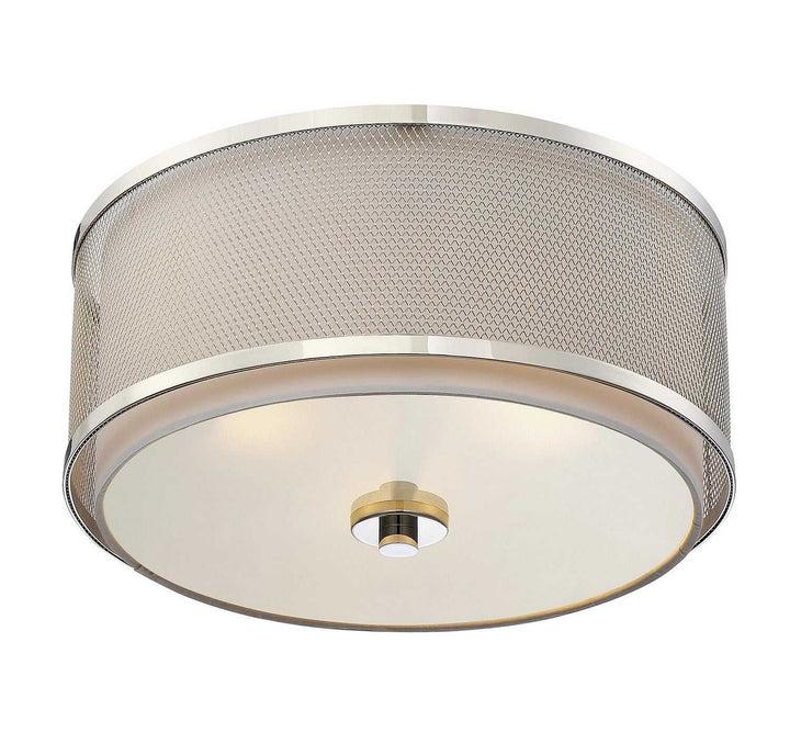 Meridian - M60018PN - Three Light Flush Mount - Mflus - Polished Nickel