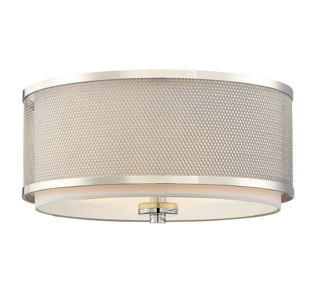 Meridian - M60018PN - Three Light Flush Mount - Mflus - Polished Nickel