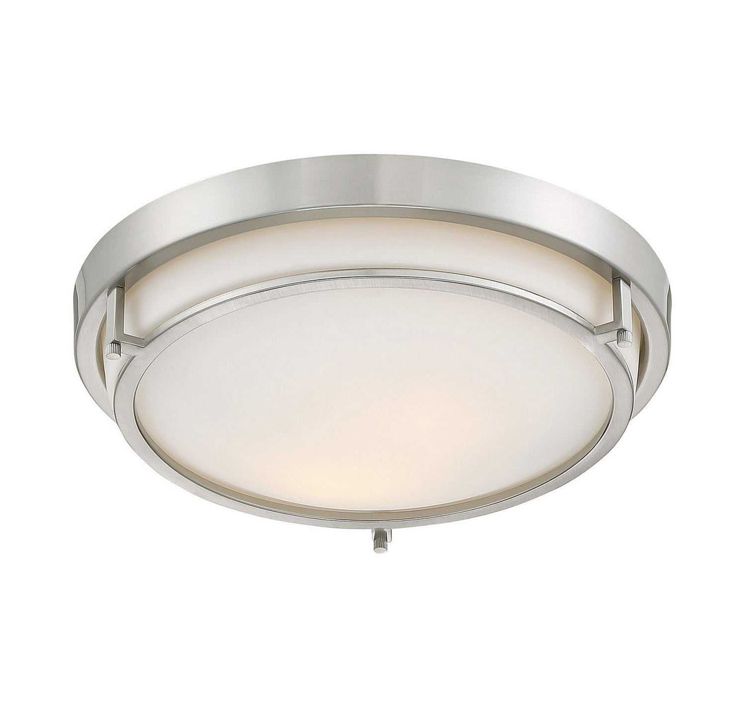 Meridian - M60019BN - Two Light Flush Mount - Mflus - Brushed Nickel