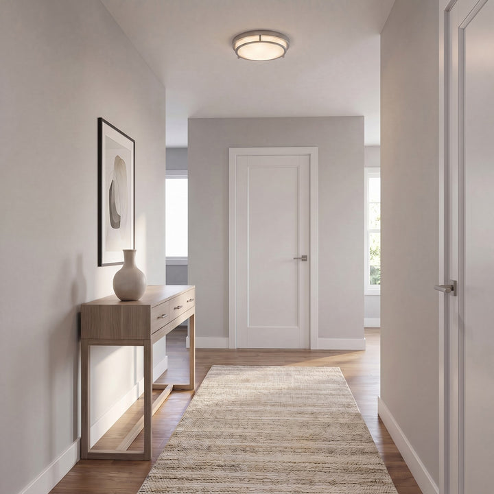Meridian - M60019BN - Two Light Flush Mount - Mflus - Brushed Nickel