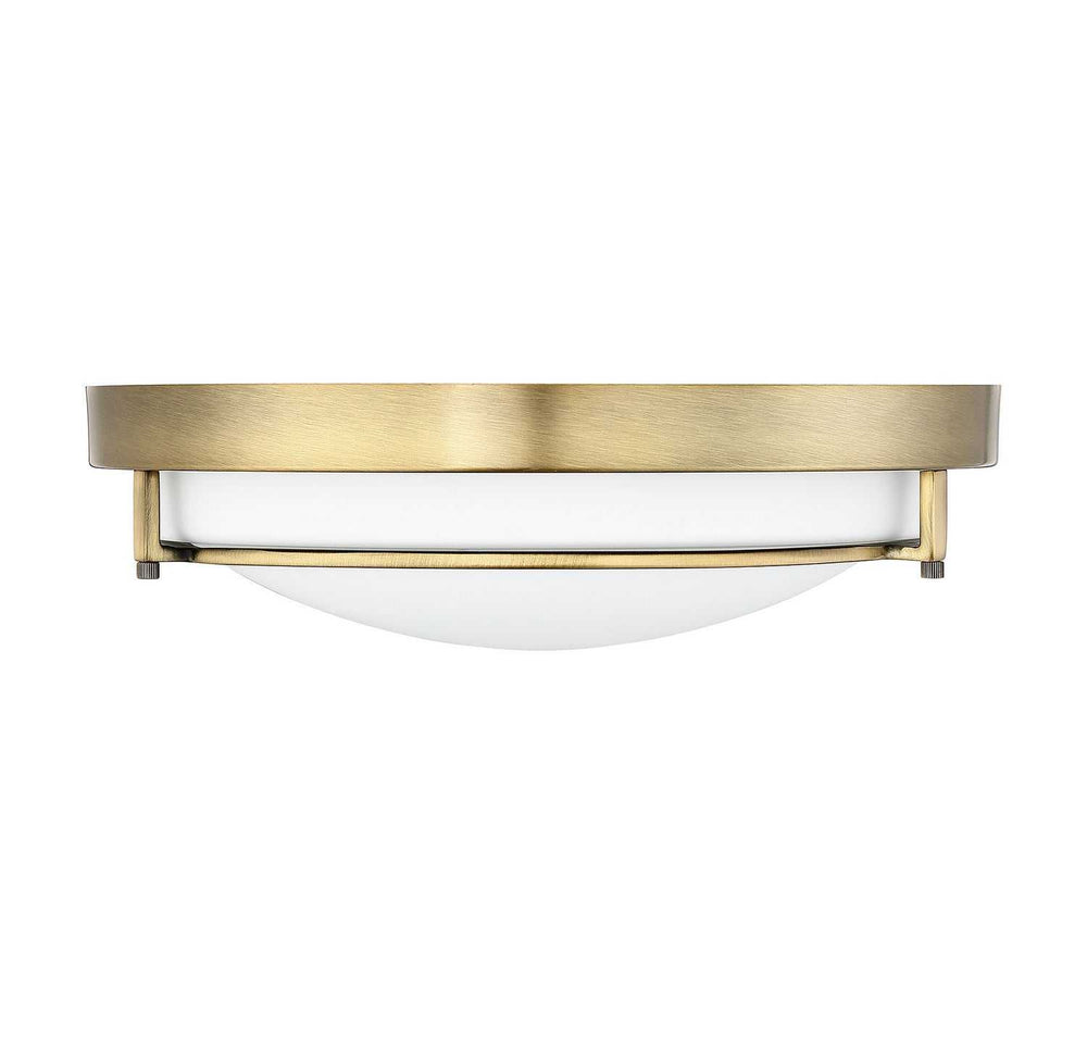 Meridian - M60019NB - Two Light Flush Mount - Mflus - Natural Brass