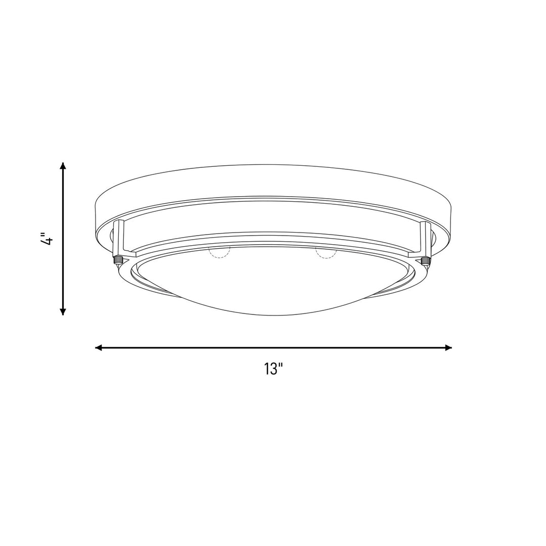 Meridian - M60019NB - Two Light Flush Mount - Mflus - Natural Brass