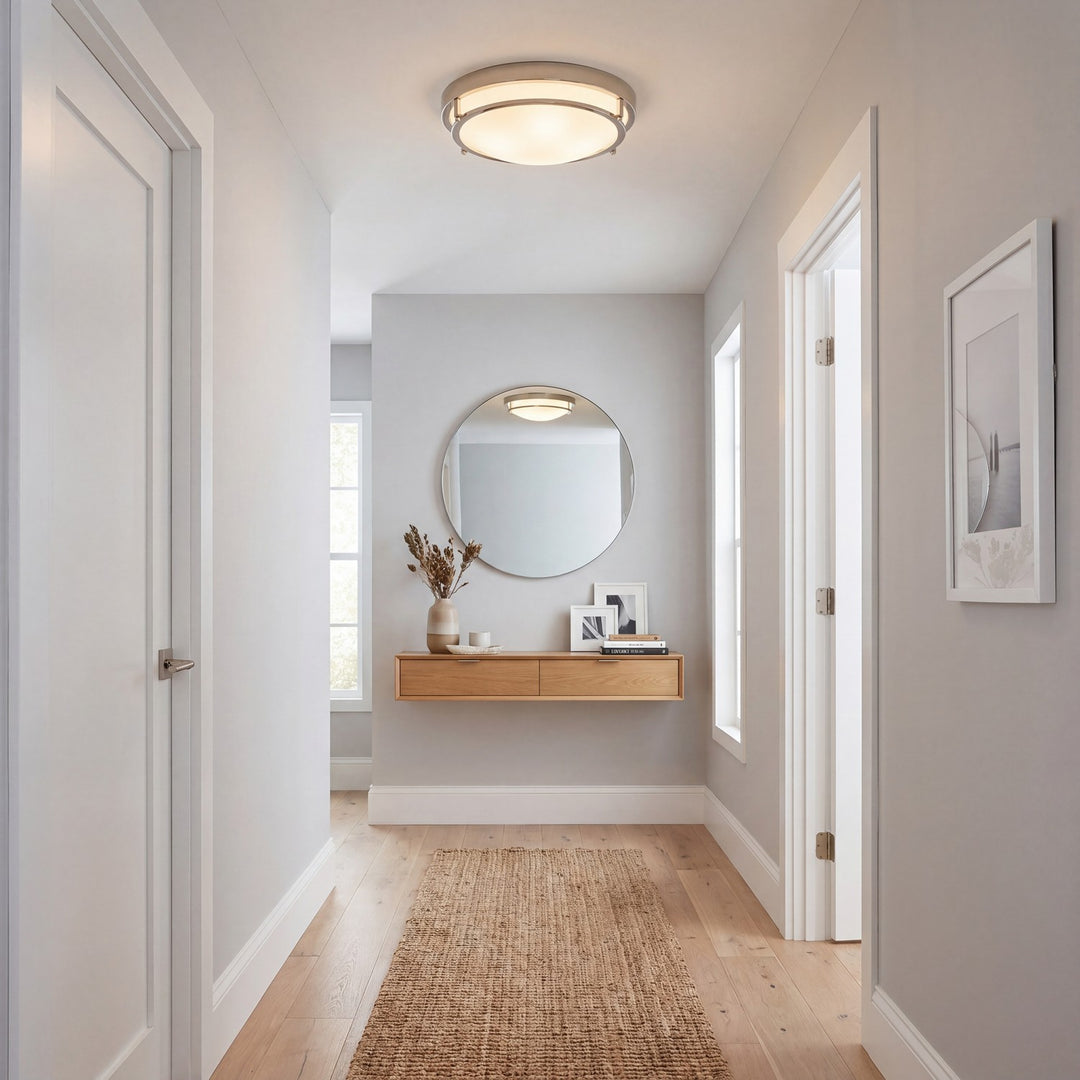 Meridian - M60019PN - Two Light Flush Mount - Mflus - Polished Nickel