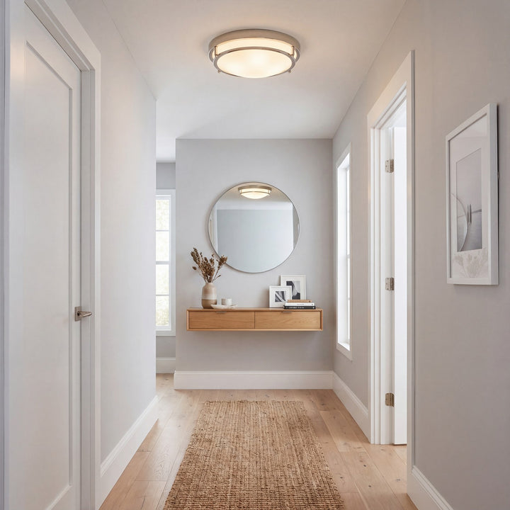 Meridian - M60019PN - Two Light Flush Mount - Mflus - Polished Nickel