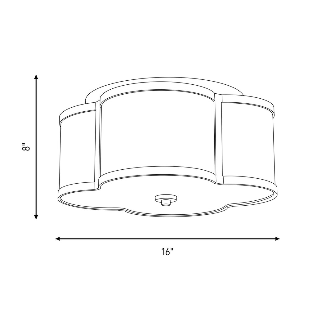 Meridian - M60020CBZ - Three Light Flush Mount - Msemi - Classic Bronze