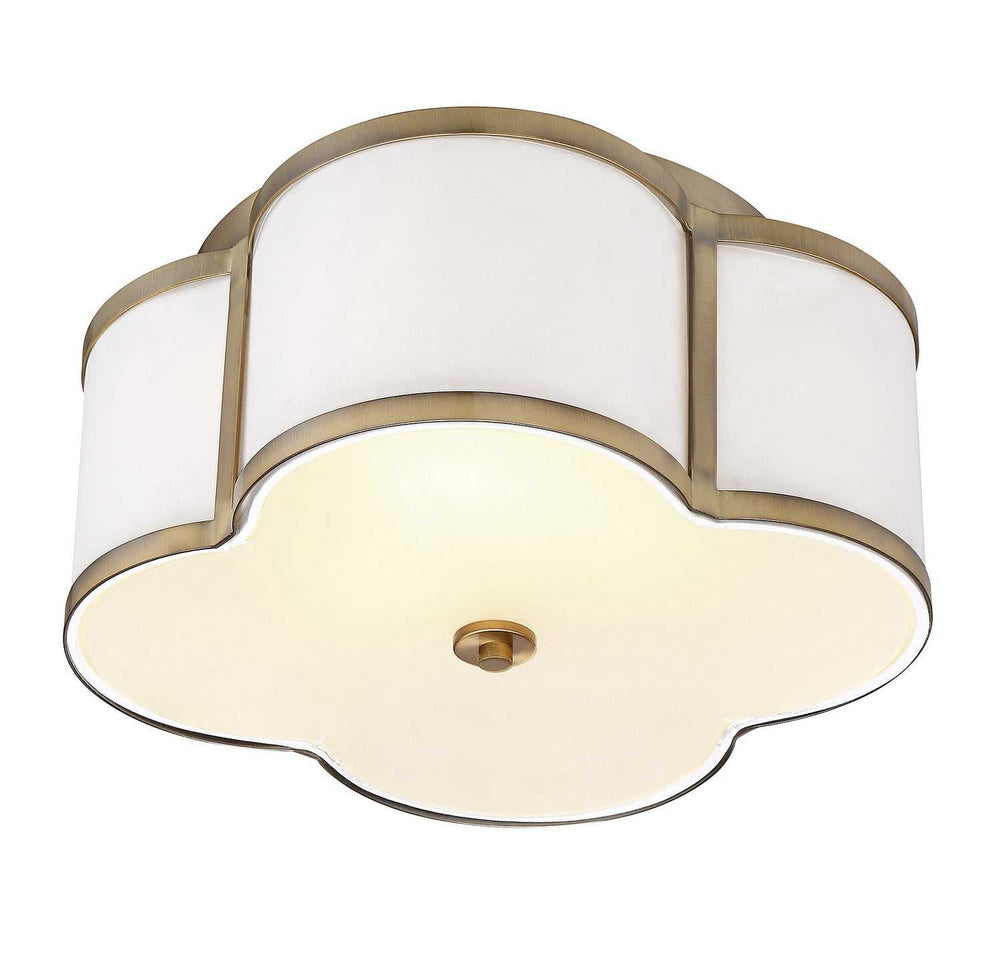 Meridian - M60020NB - Three Light Semi-Flush Mount - Msemi - Natural Brass