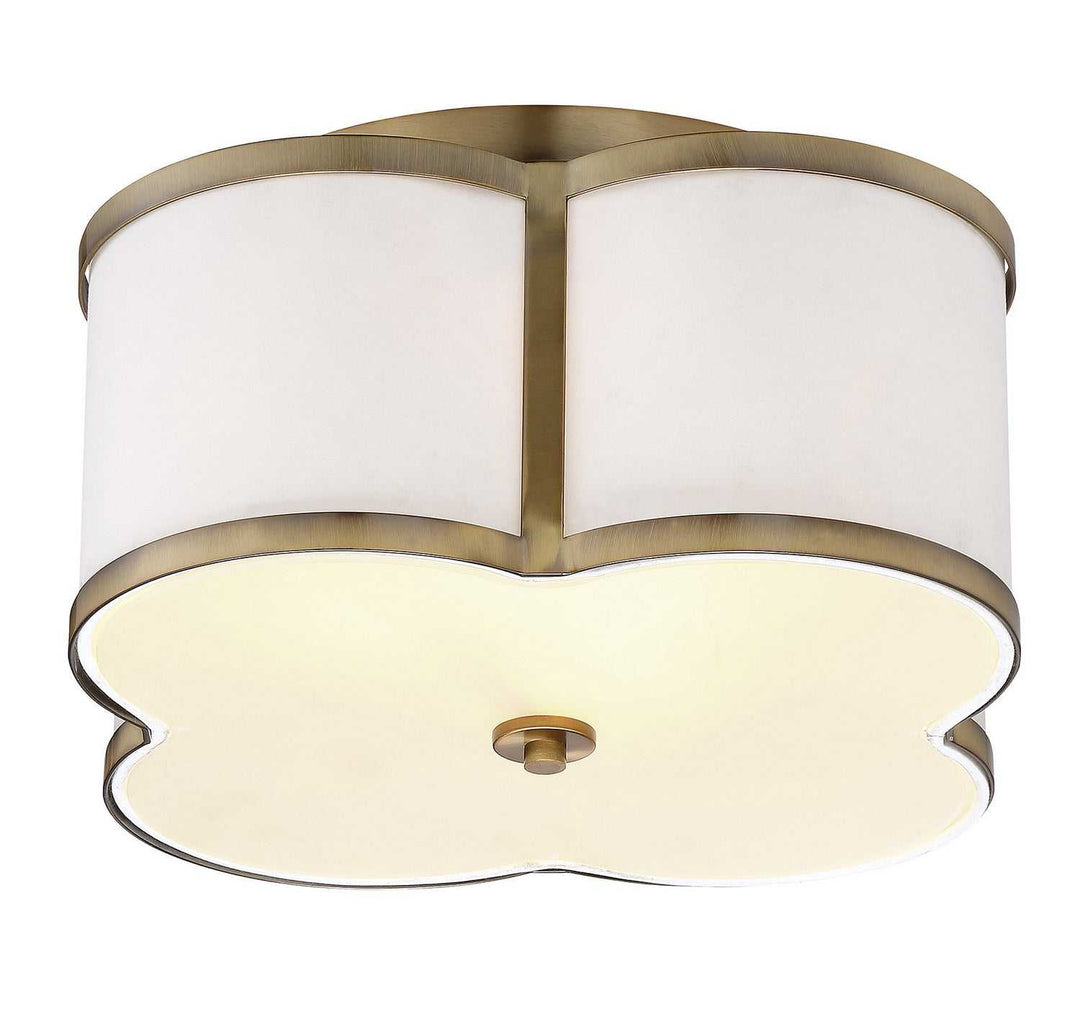 Meridian - M60020NB - Three Light Semi-Flush Mount - Msemi - Natural Brass