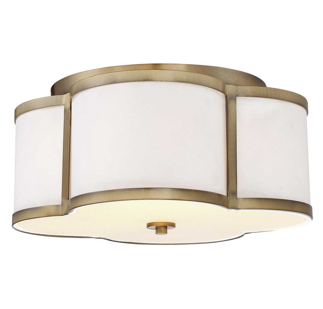 Meridian - M60020NB - Three Light Semi-Flush Mount - Msemi - Natural Brass