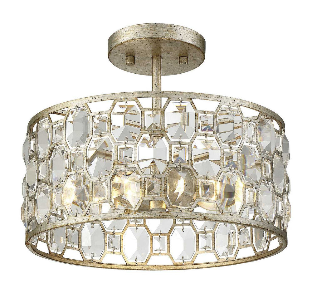 Meridian - M60033SG - Two Light Flush Mount - Mflus - Silver Gold