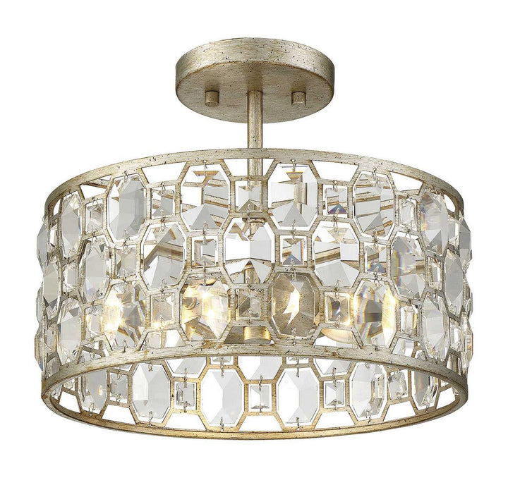 Meridian - M60033SG - Two Light Flush Mount - Mflus - Silver Gold