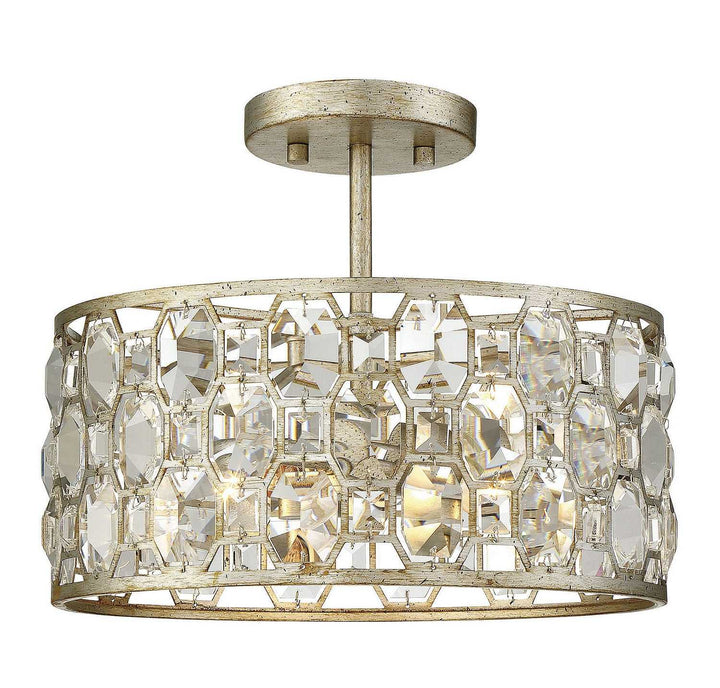 Meridian - M60033SG - Two Light Flush Mount - Mflus - Silver Gold