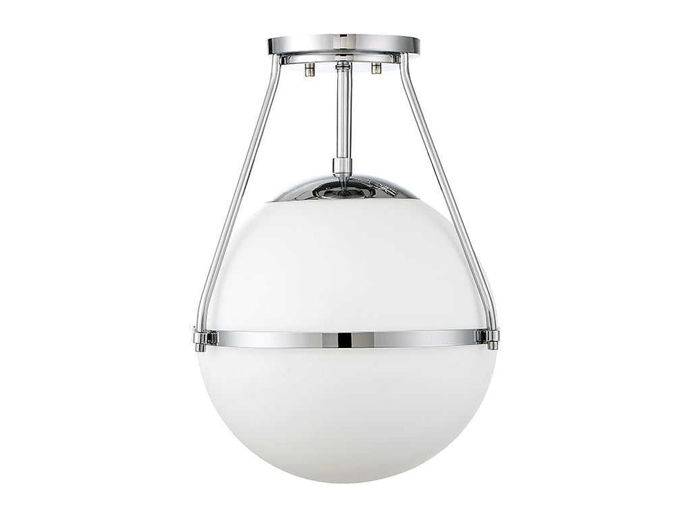 Meridian - M60054CH - One Light Semi-Flush Mount - Msemi - Chrome