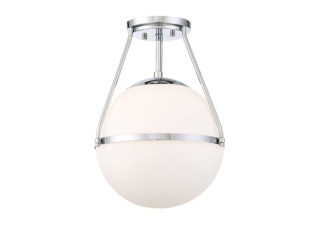 Meridian - M60054CH - One Light Semi-Flush Mount - Msemi - Chrome