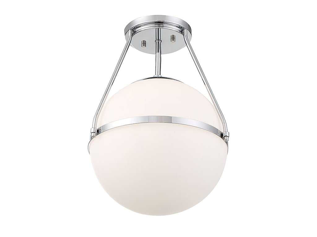 Meridian - M60054CH - One Light Semi-Flush Mount - Msemi - Chrome