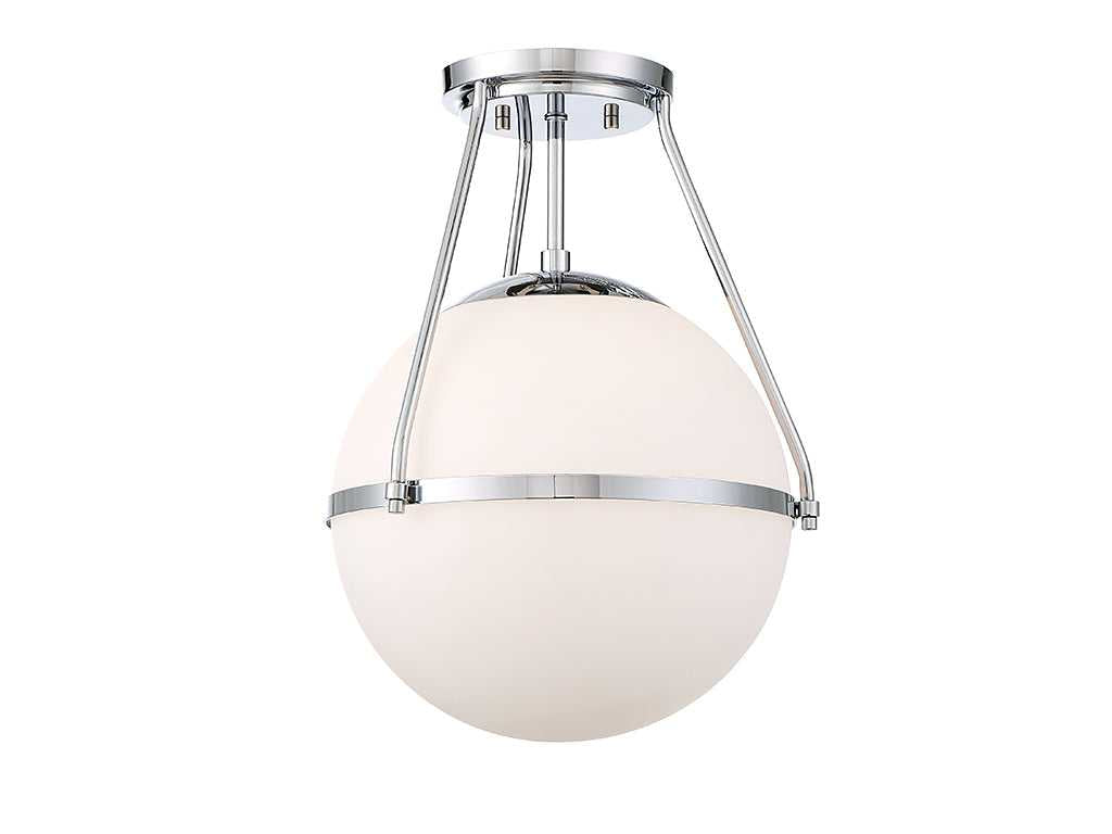 Meridian - M60054CH - One Light Semi-Flush Mount - Msemi - Chrome