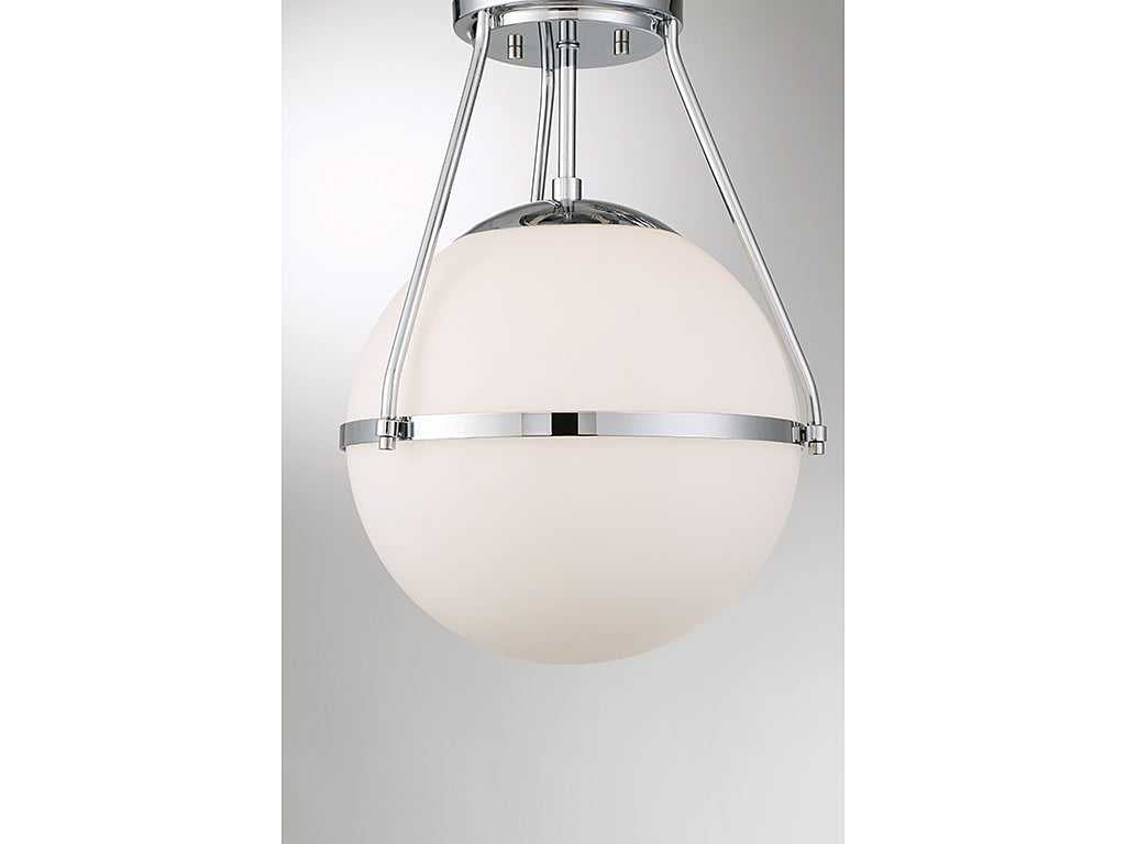 Meridian - M60054CH - One Light Semi-Flush Mount - Msemi - Chrome