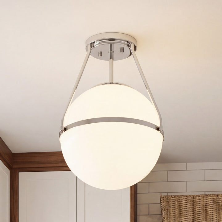 Meridian - M60054CH - One Light Semi-Flush Mount - Msemi - Chrome