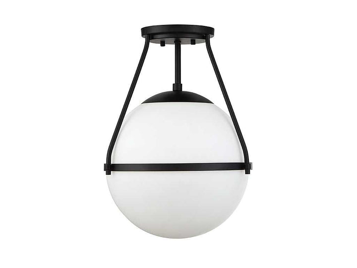 Meridian - M60054MBK - One Light Semi-Flush Mount - Msemi - Matte Black