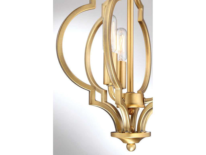 Meridian - M60055NB - Three Light Semi-Flush Mount - Msemi - Natural Brass