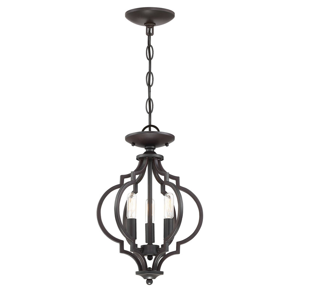 Meridian - M60055ORB - Three Light Semi-Flush Mount - Msemi - Oil Rubbed Bronze