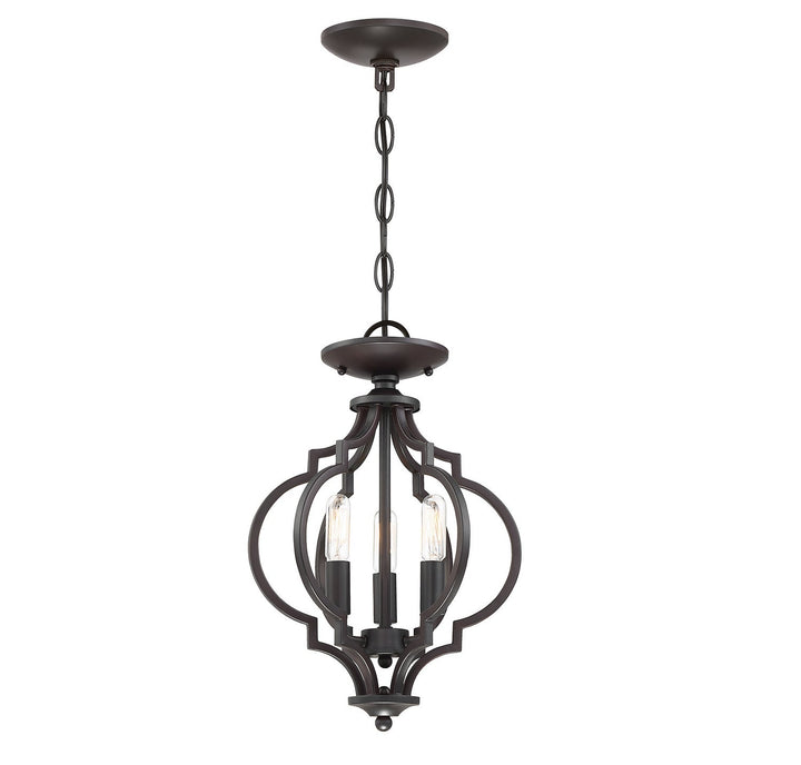 Meridian - M60055ORB - Three Light Semi-Flush Mount - Msemi - Oil Rubbed Bronze