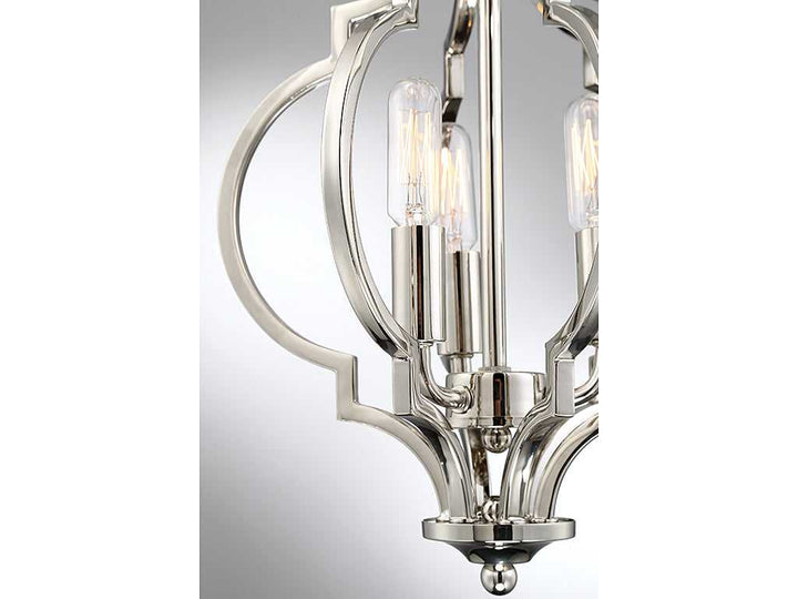 Meridian - M60055PN - Three Light Semi-Flush Mount - Msemi - Polished Nickel