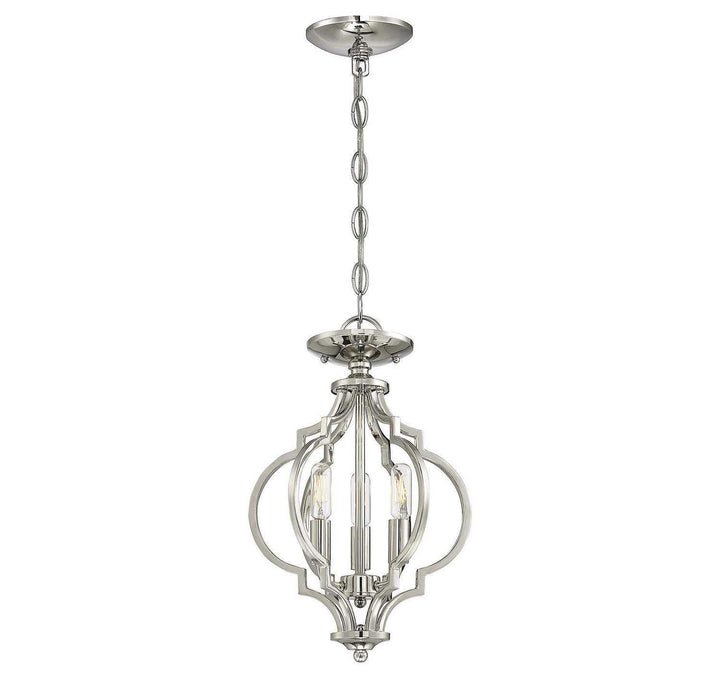Meridian - M60055PN - Three Light Semi-Flush Mount - Msemi - Polished Nickel