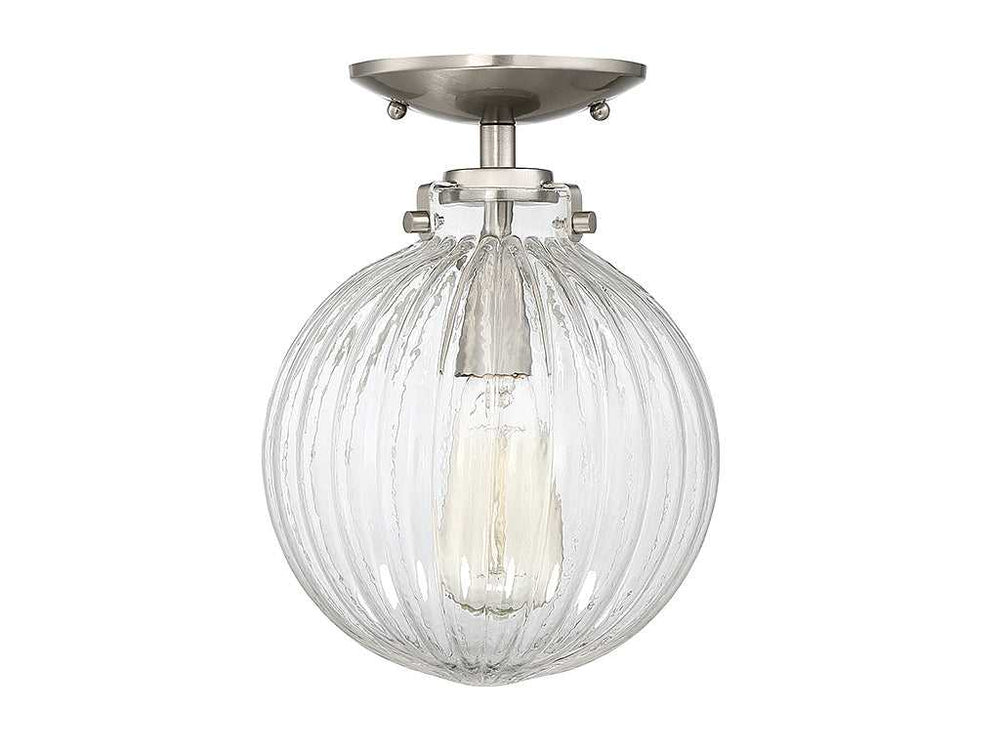 Meridian - M60056BN - One Light Semi-Flush Mount - Msemi - Brushed Nickel
