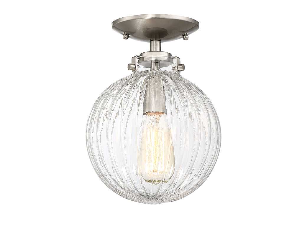 Meridian - M60056BN - One Light Semi-Flush Mount - Msemi - Brushed Nickel