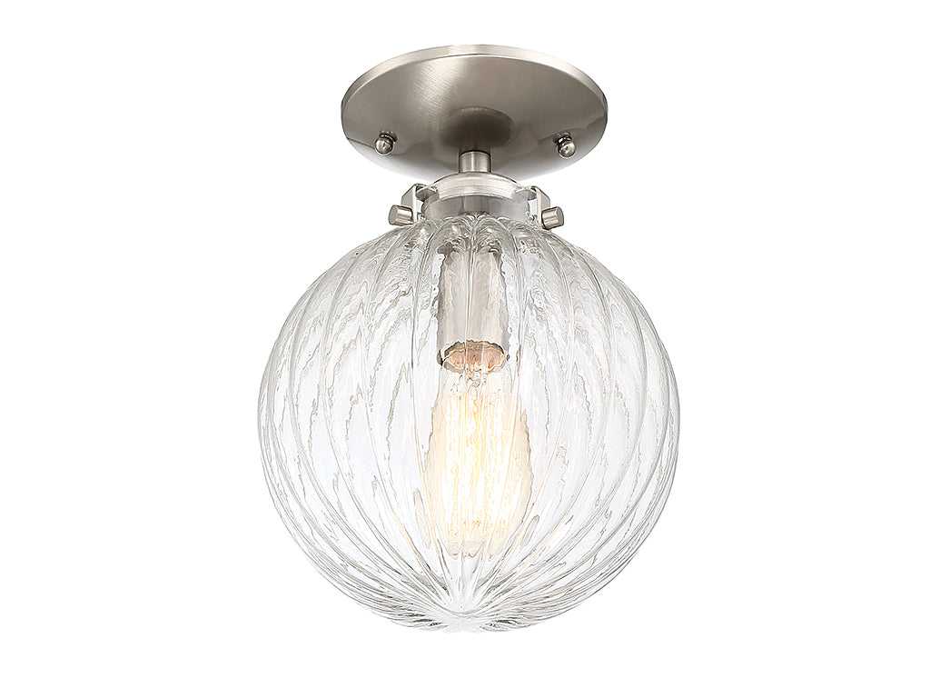 Meridian - M60056BN - One Light Semi-Flush Mount - Msemi - Brushed Nickel