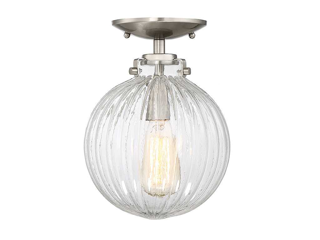Meridian - M60056BN - One Light Semi-Flush Mount - Msemi - Brushed Nickel