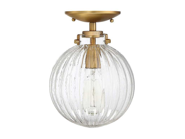 Meridian - M60056NB - One Light Semi-Flush Mount - Msemi - Natural Brass