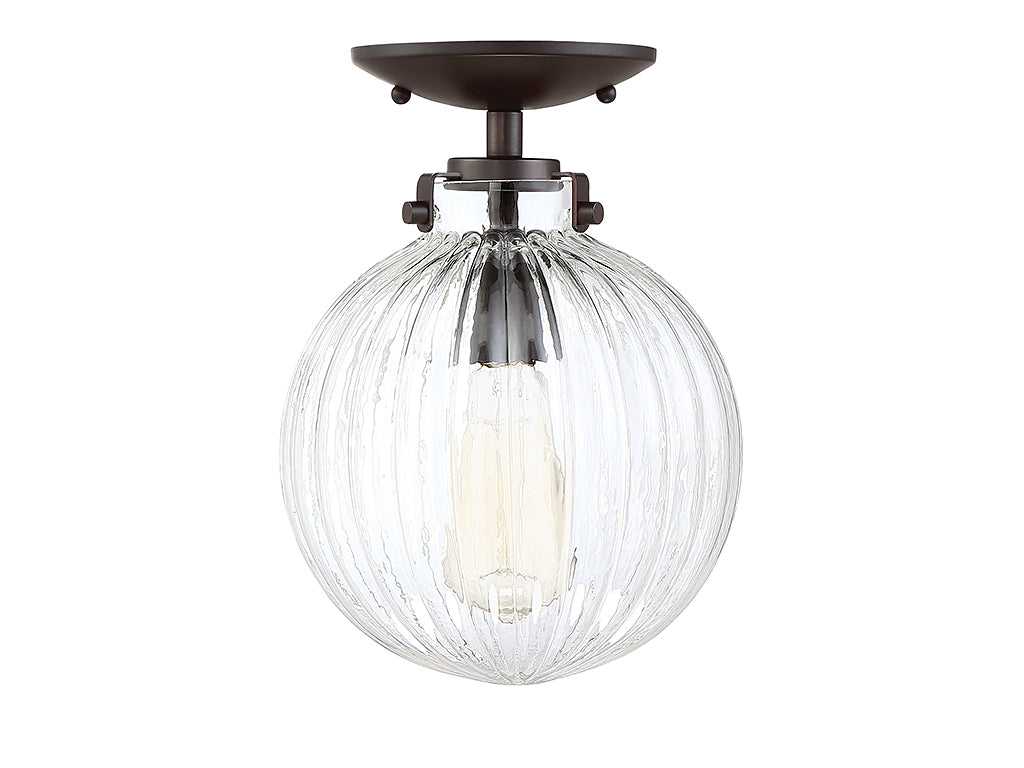 Meridian - M60056ORB - One Light Semi-Flush Mount - Msemi - Oil Rubbed Bronze