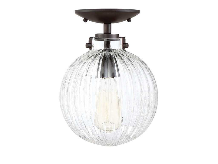 Meridian - M60056ORB - One Light Semi-Flush Mount - Msemi - Oil Rubbed Bronze