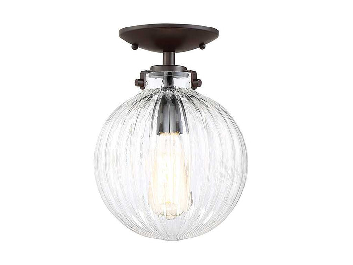 Meridian - M60056ORB - One Light Semi-Flush Mount - Msemi - Oil Rubbed Bronze