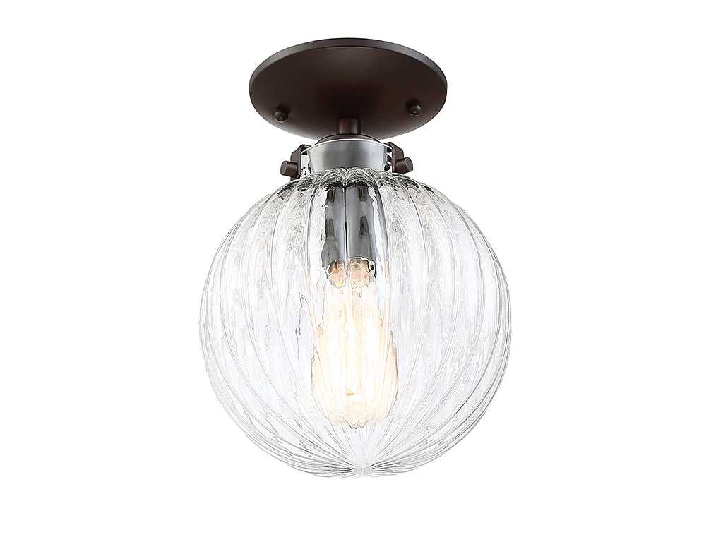 Meridian - M60056ORB - One Light Semi-Flush Mount - Msemi - Oil Rubbed Bronze