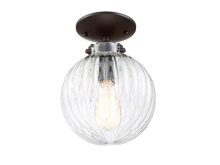Meridian - M60056ORB - One Light Semi-Flush Mount - Msemi - Oil Rubbed Bronze