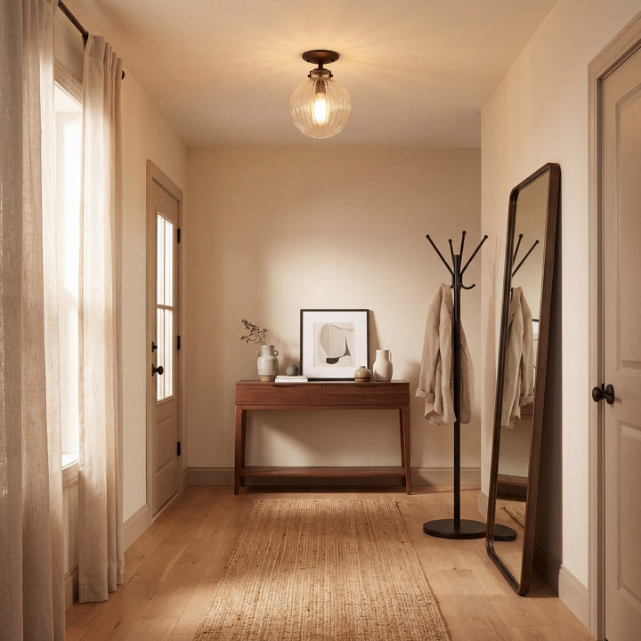 Meridian - M60056ORB - One Light Semi-Flush Mount - Msemi - Oil Rubbed Bronze