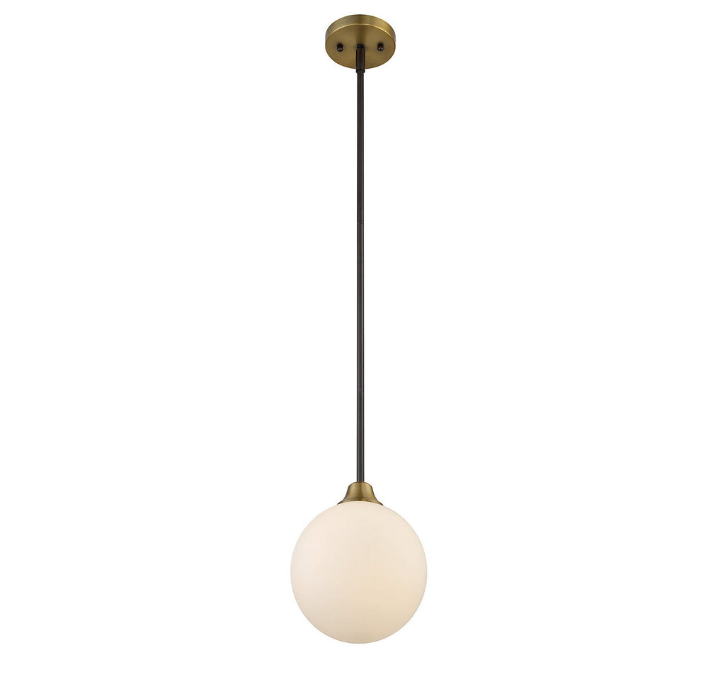Meridian - M70005-79 - One Light Mini Pendant - Mmin2 - Oil Rubbed Bronze with Natural Brass