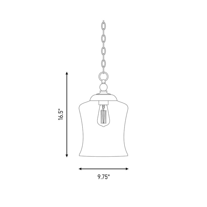 Meridian - M70019ORB - One Light Mini Pendant - Mmin2 - Oil Rubbed Bronze