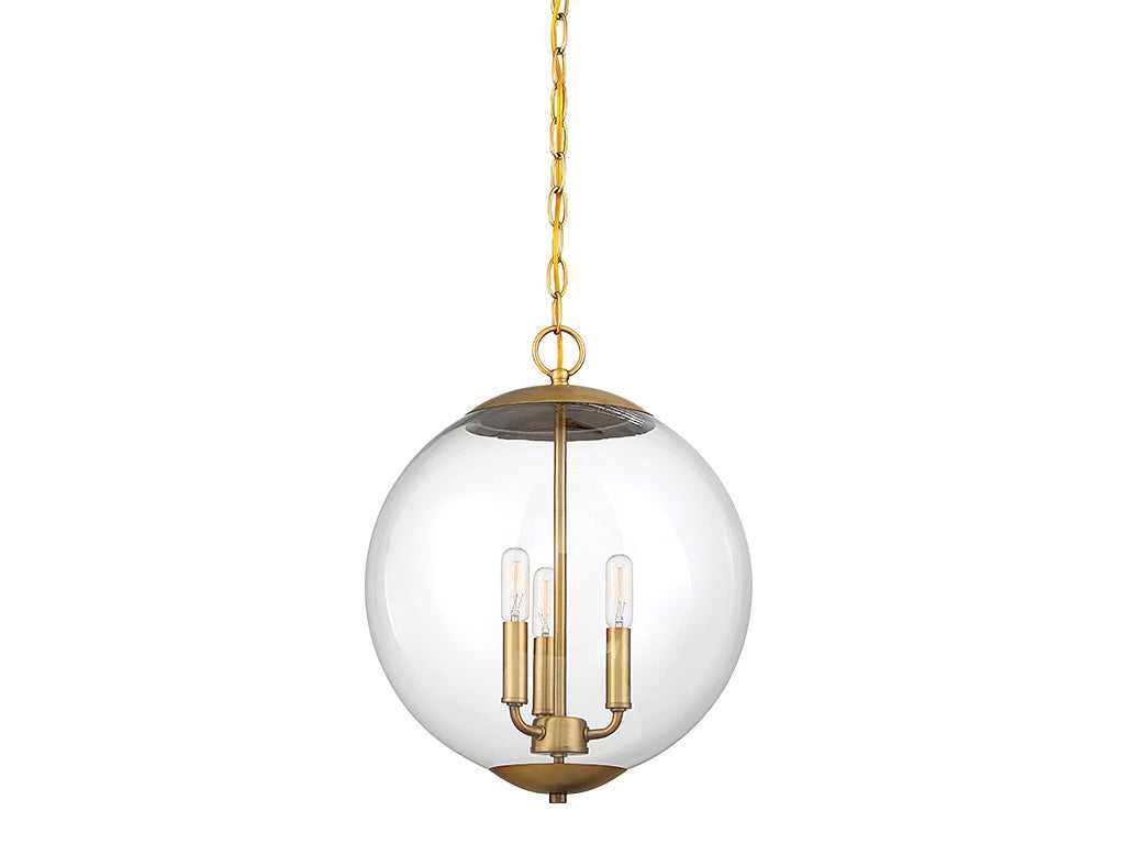 Meridian - M70060NB - Three Light Pendant - Mpend - Natural Brass
