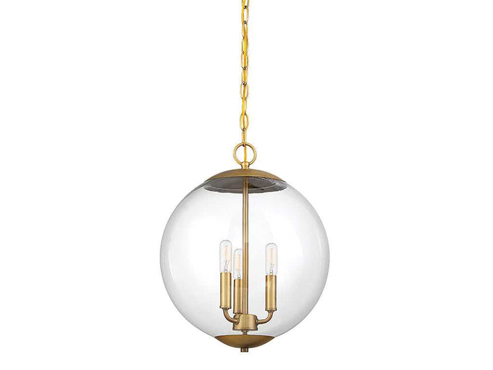Meridian - M70060NB - Three Light Pendant - Mpend - Natural Brass