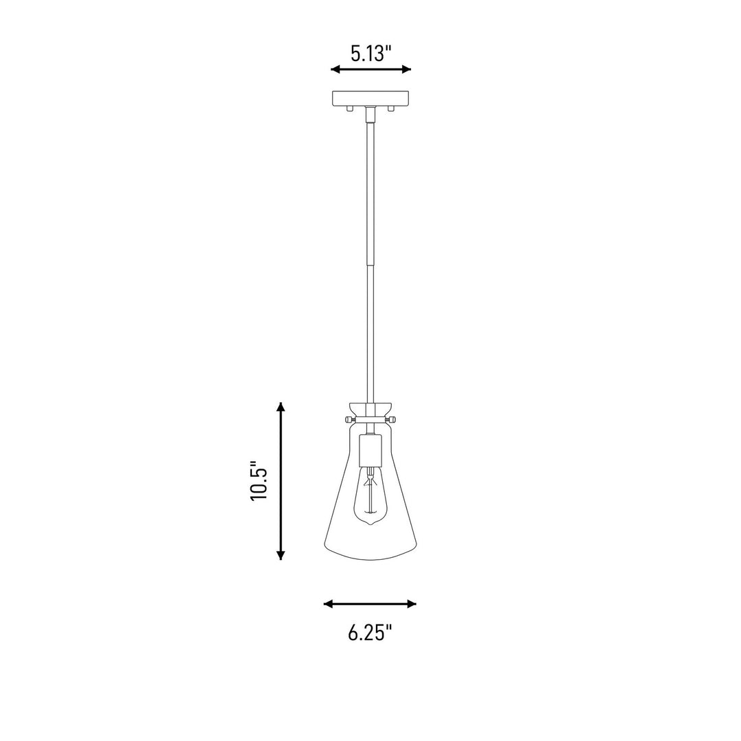 Meridian - M70063CH - One Light Pendant - Mpend - Chrome