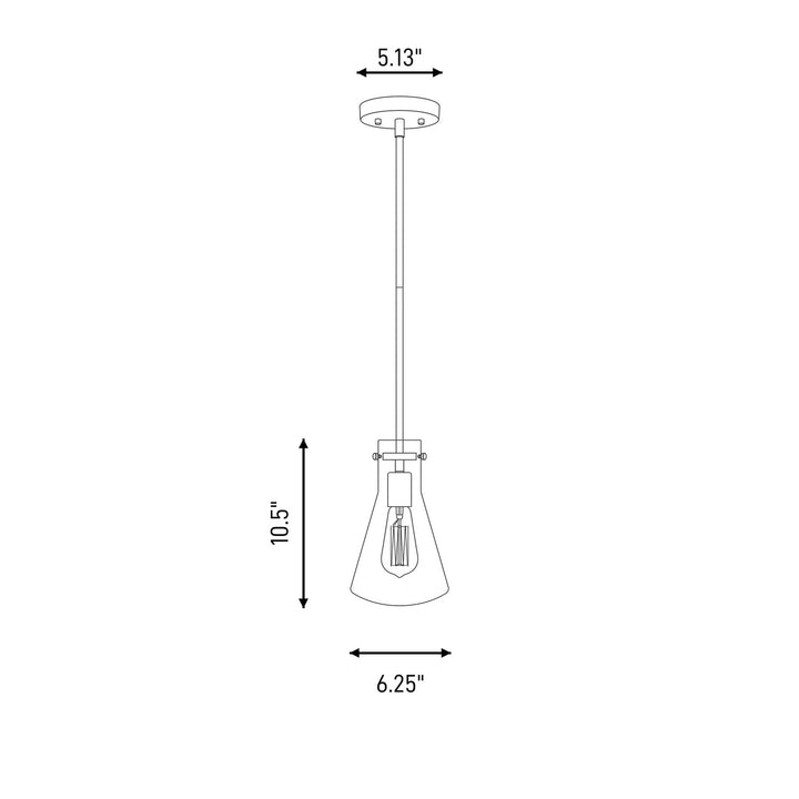 Meridian - M70063MBK - One Light Pendant - Mpend - Matte Black