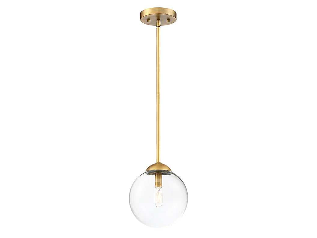 Meridian - M70067NB - One Light Mini Pendant - Mmin2 - Natural Brass